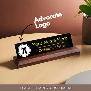 Office Desk Name Plate for Advocates