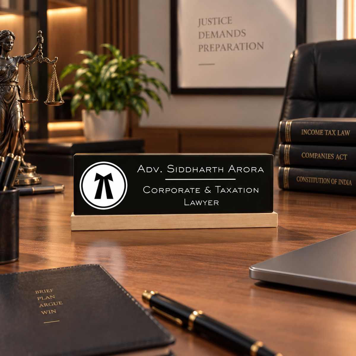 Executive Desk Name Plate For Advocates